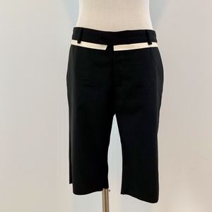 Helmut Lang Black Lightweight Wool Long Shorts